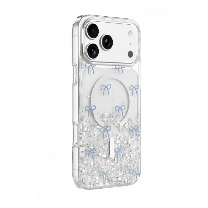 Onegif Apple iPhone 17 Pro Max Misk Simli Magsafe Kapak - Desen 3