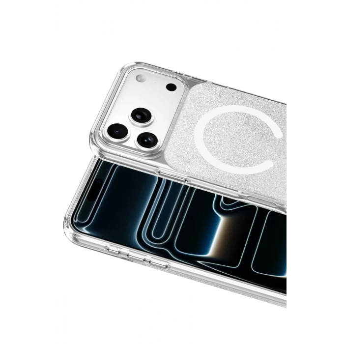 Onegif Apple iPhone 17 Pro Max Sora Simli Magsafe Kapak - Beyaz