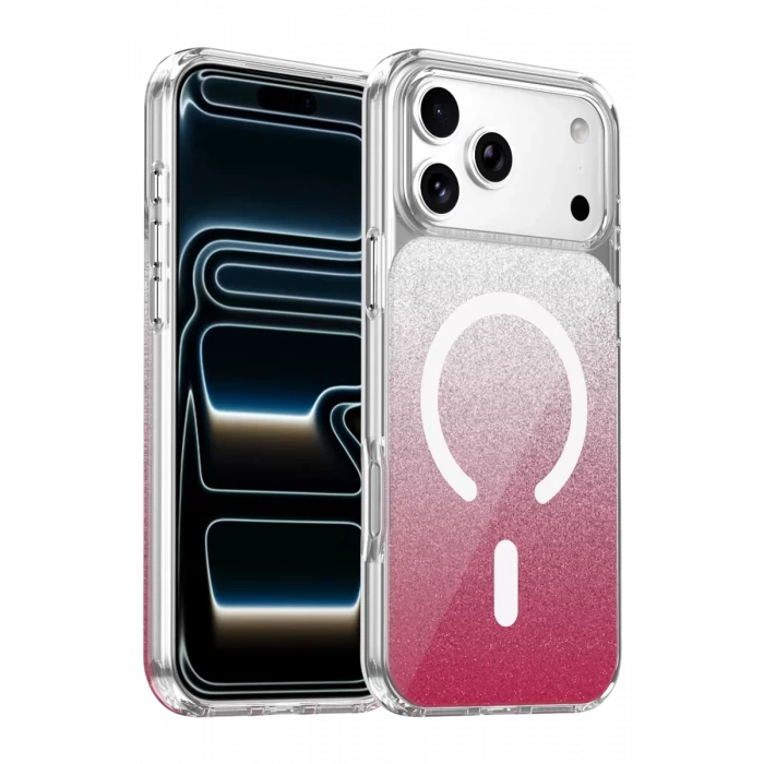 Onegif Apple iPhone 17 Pro Sora Simli Magsafe Kapak - Kırmızı