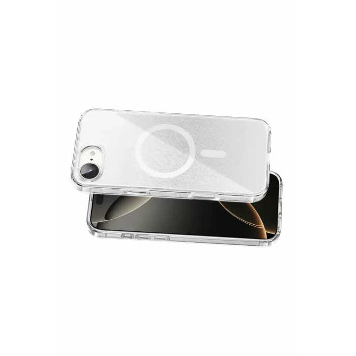 Onegif Apple iPhone 17E Sora Simli Magsafe Kapak - Beyaz