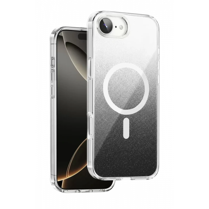 Onegif Apple iPhone 17E Sora Simli Magsafe Kapak - Siyah