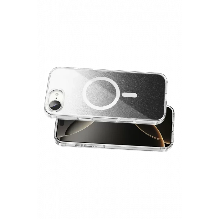 Onegif Apple iPhone 17E Sora Simli Magsafe Kapak - Siyah