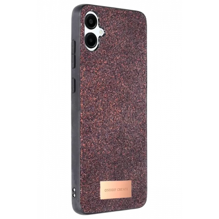 Onegif Samsung Galaxy A06 Bright Simli Kapak - Derin Mor