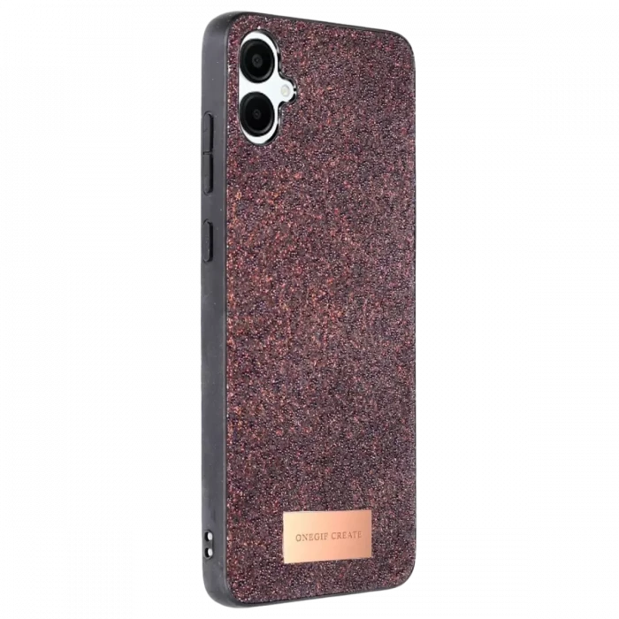 Onegif Samsung Galaxy A06 Bright Simli Kapak - Derin Mor