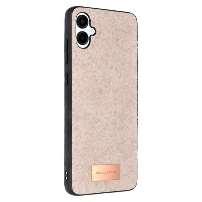 Onegif Samsung Galaxy A06 Bright Simli Kapak - Pembe
