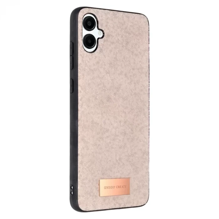 Onegif Samsung Galaxy A06 Bright Simli Kapak - Pembe