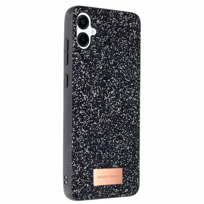 Onegif Samsung Galaxy A06 Bright Simli Kapak - Siyah