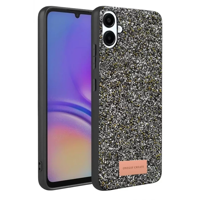 Onegif Samsung Galaxy A07 4G Bright Simli Kapak - Gold
