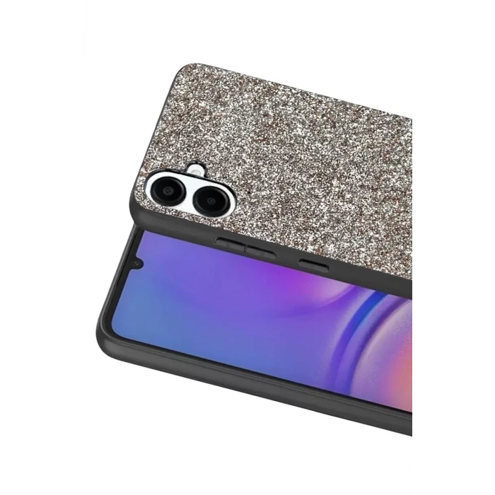 Onegif Samsung Galaxy A07 4G Bright Simli Kapak - Gümüş