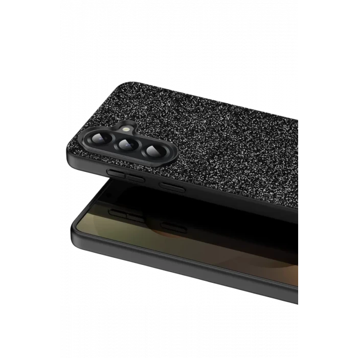 Onegif Samsung Galaxy A17 5G Bright Simli Kapak - Siyah