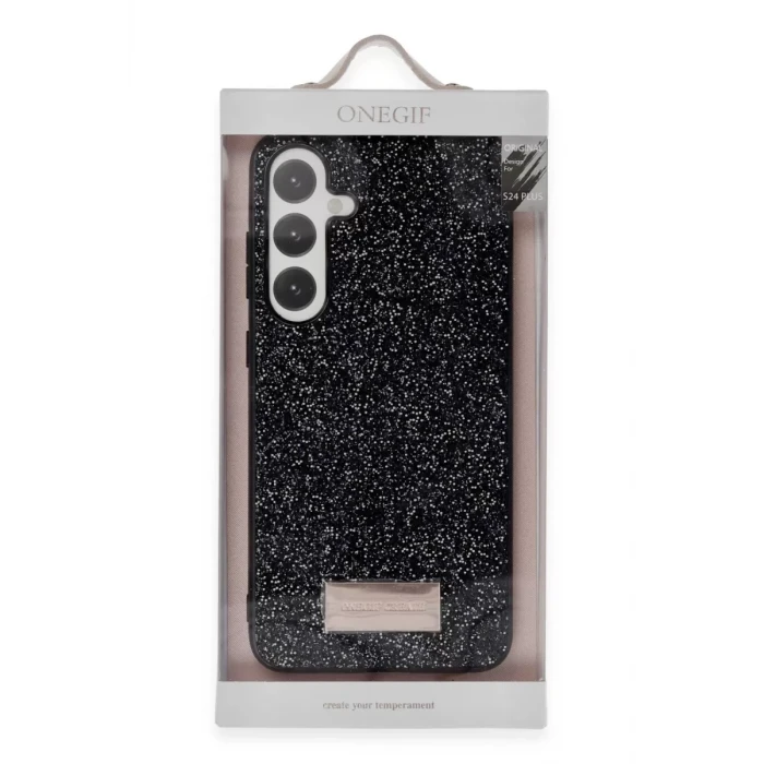 Onegif Samsung Galaxy A25 5G Bright Simli Kapak - Derin Mor