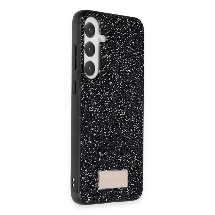 Onegif Samsung Galaxy A25 5G Bright Simli Kapak - Siyah