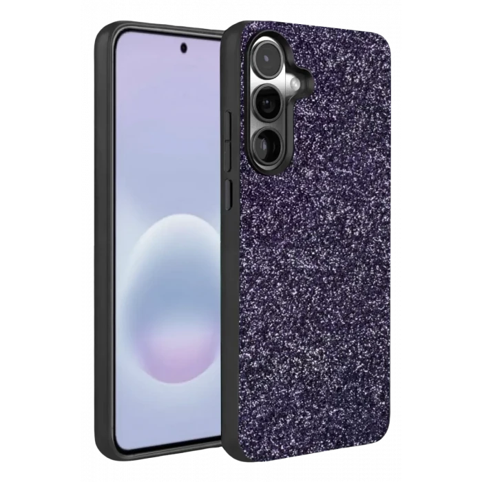 Onegif Samsung Galaxy A37 5G Bright Simli Kapak - Derin Mor