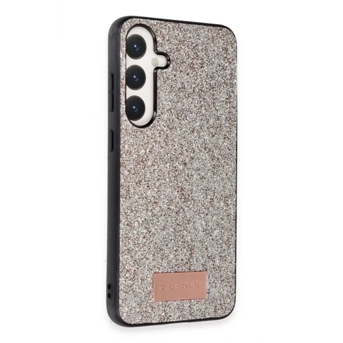 Onegif Samsung Galaxy A55 5G Bright Simli Kapak - Gold