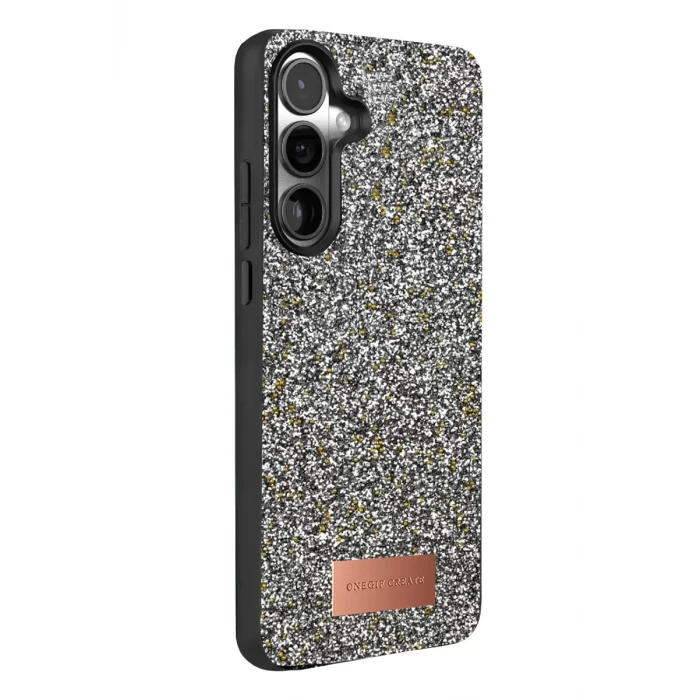 Onegif Samsung Galaxy A57 5G Bright Simli Kapak - Gold