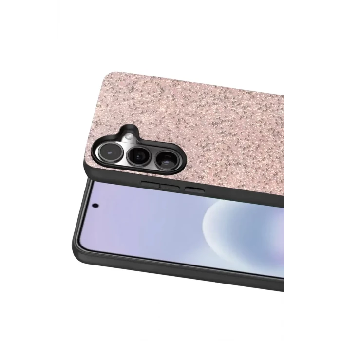 Onegif Samsung Galaxy A57 5G Bright Simli Kapak - Pembe