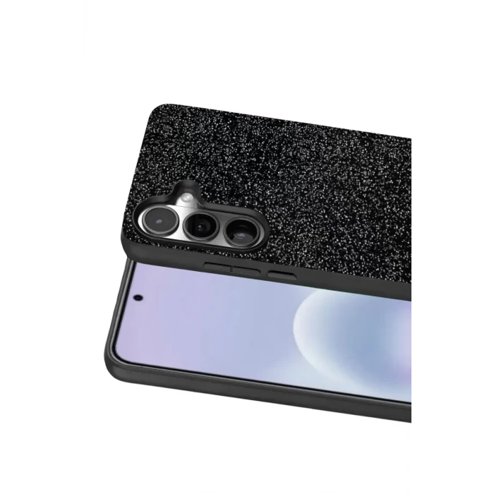 Onegif Samsung Galaxy A57 5G Bright Simli Kapak - Siyah