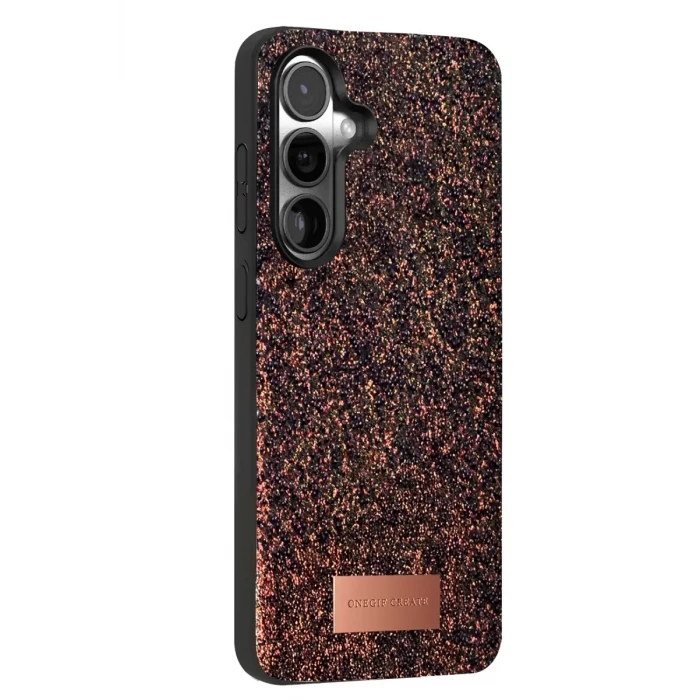 Onegif Samsung Galaxy S24 FE Bright Simli Kapak - Derin Mor