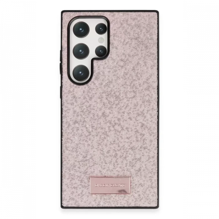 Onegif Samsung Galaxy S24 Ultra Bright Simli Kapak - Pembe