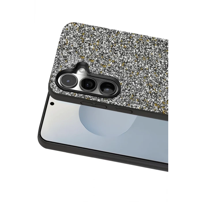 Onegif Samsung Galaxy S25 Bright Simli Kapak - Gold