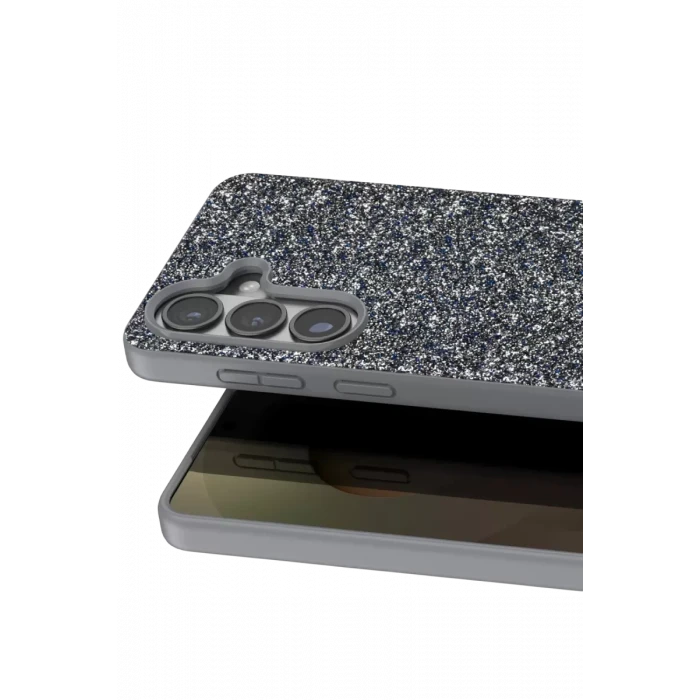 Onegif Samsung Galaxy S26 Bright Simli Kapak - Gümüş