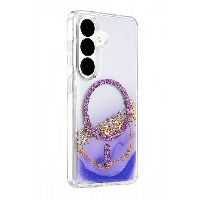 Onegif Samsung Galaxy S26 Lotus Simli Magsafe Kapak - Mor