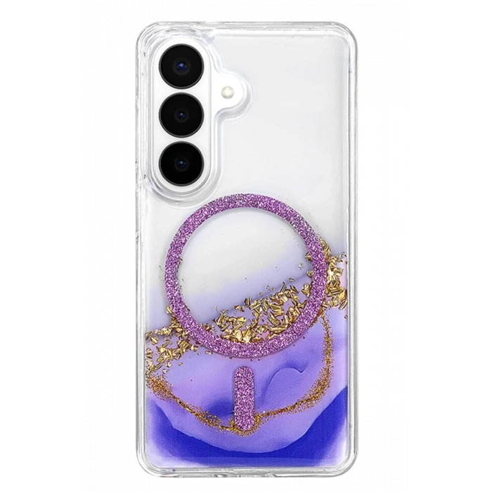 Onegif Samsung Galaxy S26 Lotus Simli Magsafe Kapak - Mor