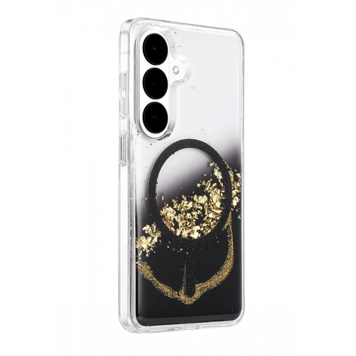 Onegif Samsung Galaxy S26 Lotus Simli Magsafe Kapak - Siyah