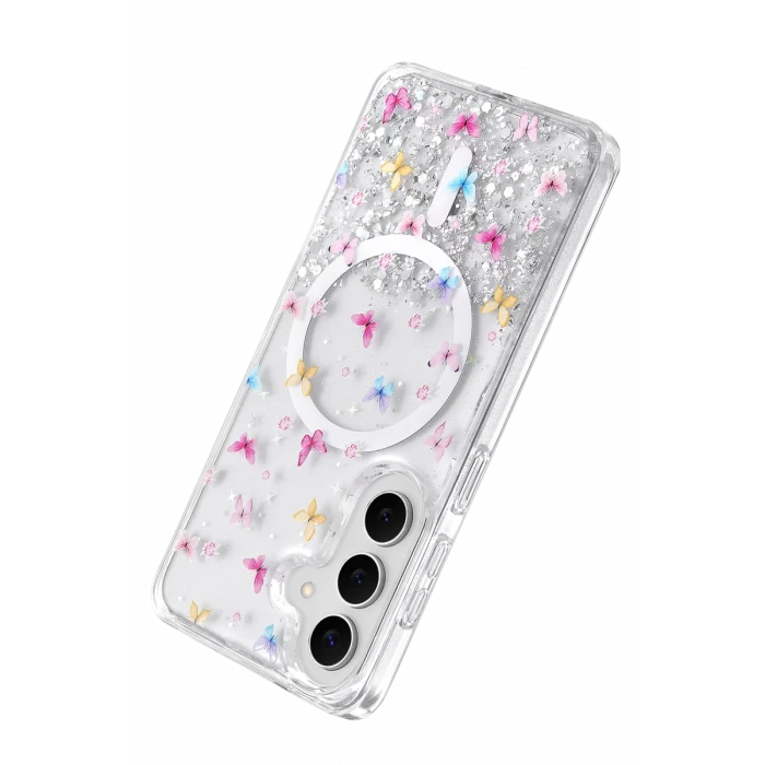 Onegif Samsung Galaxy S26 Misk Simli Magsafe Kapak - Desen 4