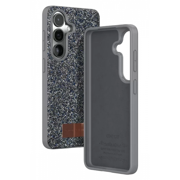 Onegif Samsung Galaxy S26 Plus Bright Simli Kapak - Gümüş
