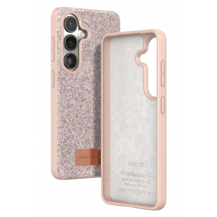 Onegif Samsung Galaxy S26 Plus Bright Simli Kapak - Pembe