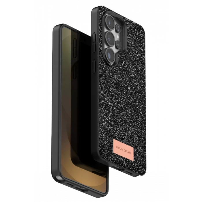 Onegif Samsung Galaxy S26 Ultra Bright Simli Kapak - Siyah