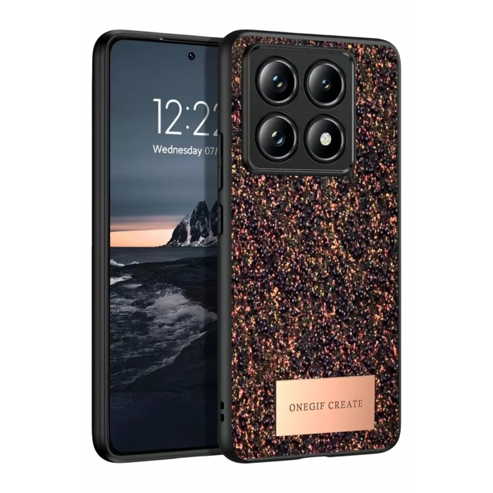 Onegif Xiaomi Mi 14T Pro Bright Simli Kapak - Derin Mor