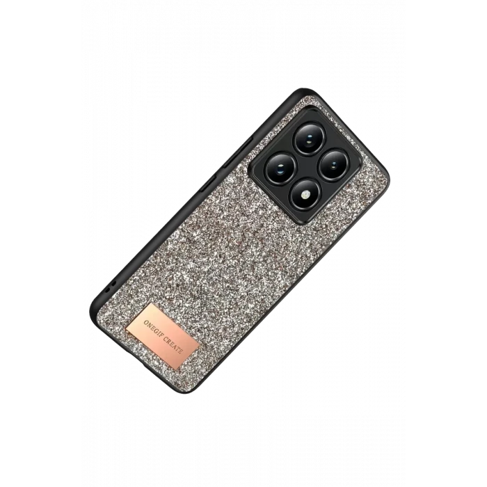 Onegif Xiaomi Mi 14T Pro Bright Simli Kapak - Gold