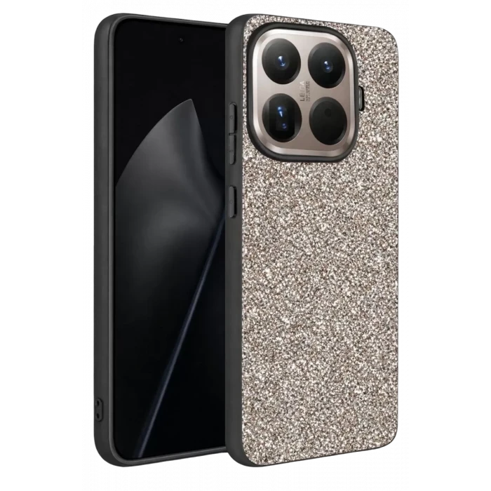 Onegif Xiaomi Mi 15T Pro Bright Simli Kapak - Gümüş