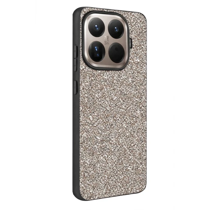 Onegif Xiaomi Mi 15T Pro Bright Simli Kapak - Gümüş
