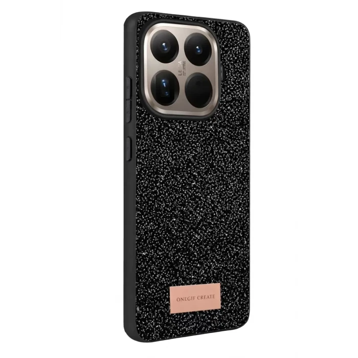 Onegif Xiaomi Mi 15T Pro Bright Simli Kapak - Siyah
