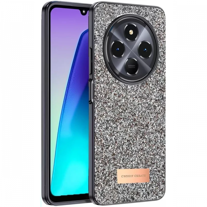 Onegif Xiaomi Redmi 14C Bright Simli Kapak - Gold
