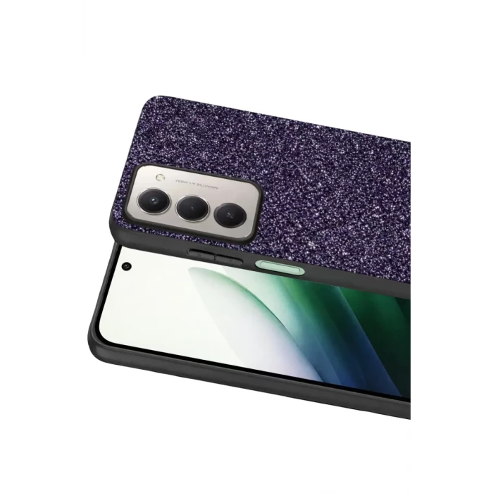 Onegif Xiaomi Redmi 15 4G Bright Simli Kapak - Derin Mor