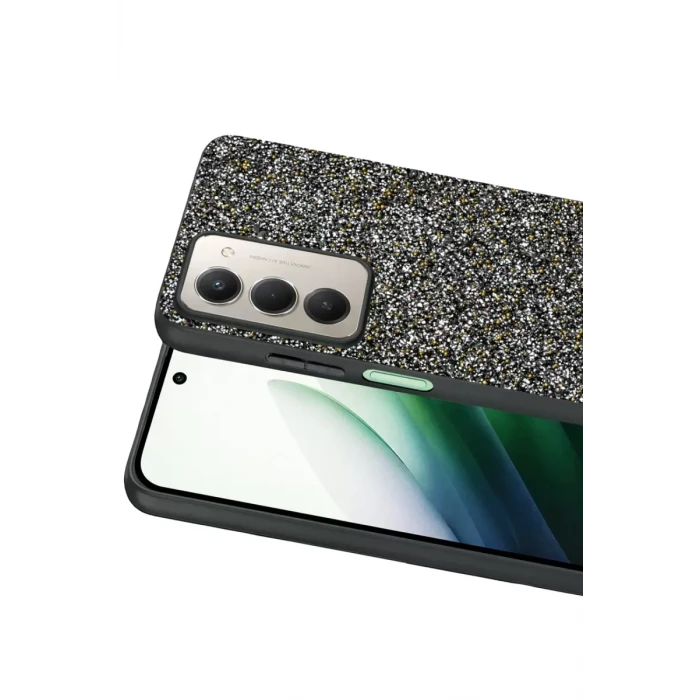 Onegif Xiaomi Redmi 15 4G Bright Simli Kapak - Gold