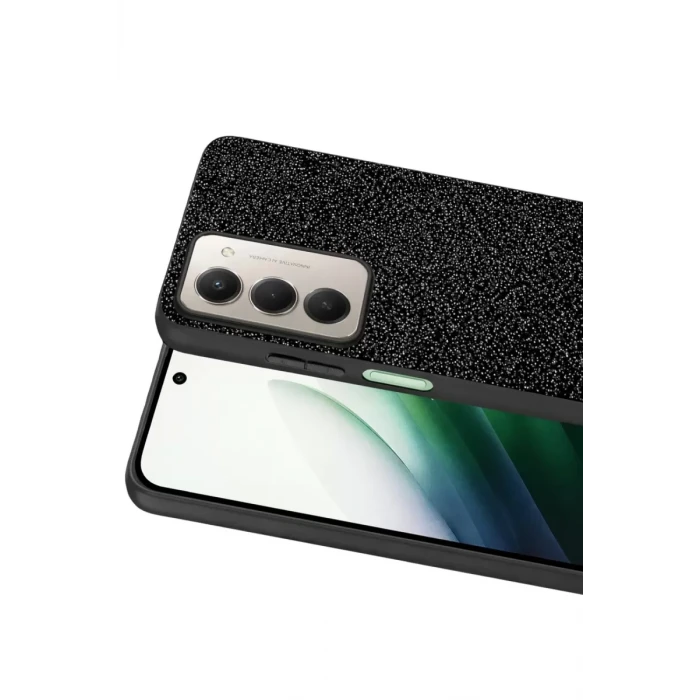 Onegif Xiaomi Redmi 15 4G Bright Simli Kapak - Siyah