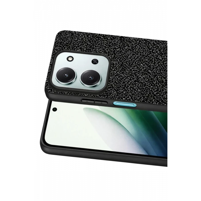 Onegif Xiaomi Redmi 15C 4G Bright Simli Kapak - Siyah