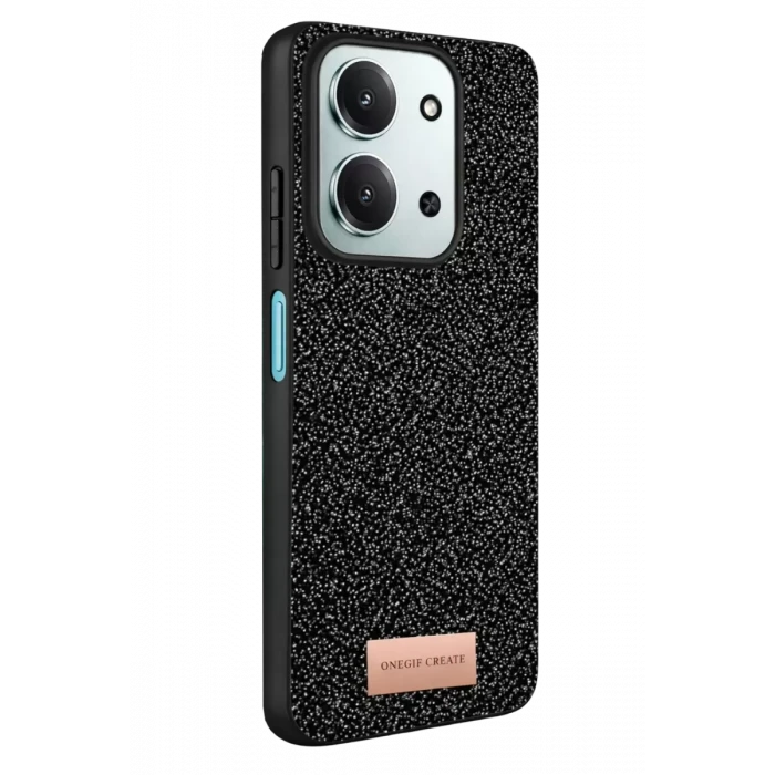 Onegif Xiaomi Redmi 15C 4G Bright Simli Kapak - Siyah
