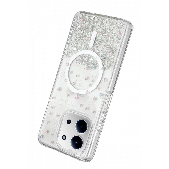 Onegif Xiaomi Redmi 15C 4G Misk Simli Magsafe Kapak - Desen 1