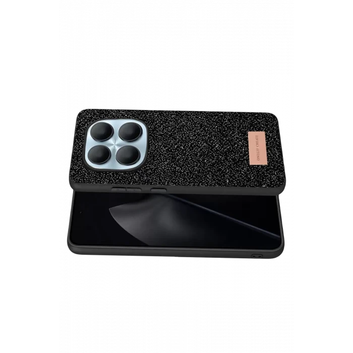 Onegif Xiaomi Redmi Note 15 4G Bright Simli Kapak - Siyah