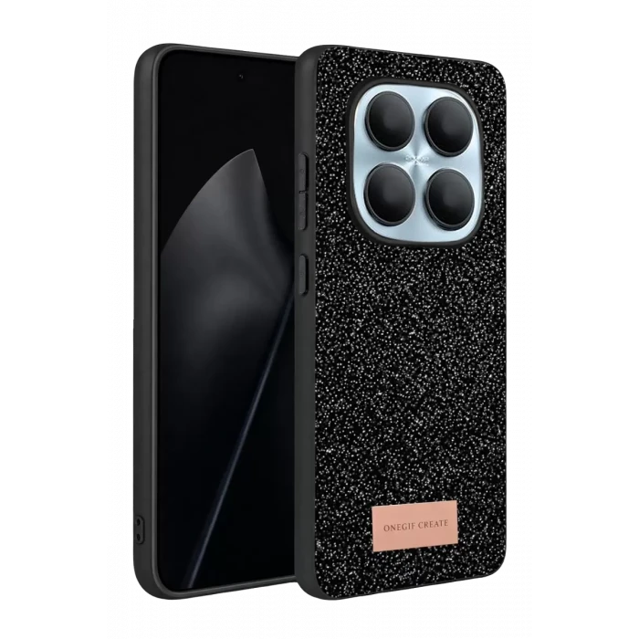 Onegif Xiaomi Redmi Note 15 Pro 4G Bright Simli Kapak - Siyah