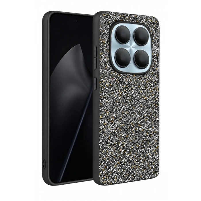 Onegif Xiaomi Redmi Note 15 Pro 5G Bright Simli Kapak - Gold