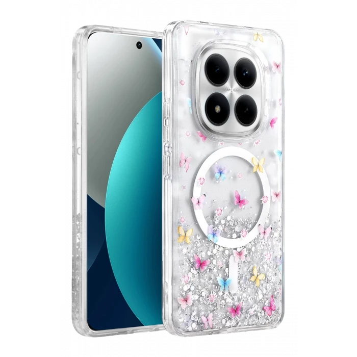 Onegif Xiaomi Redmi Note 15 Pro Plus 5G Misk Simli Magsafe Kapak - Desen 4