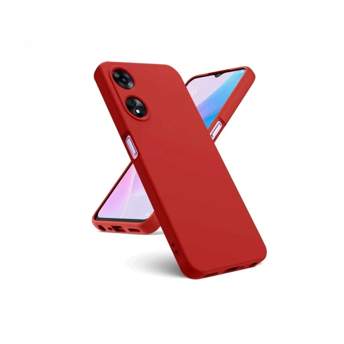Oppo A38 Kılıf First Silikon - Kırmızı