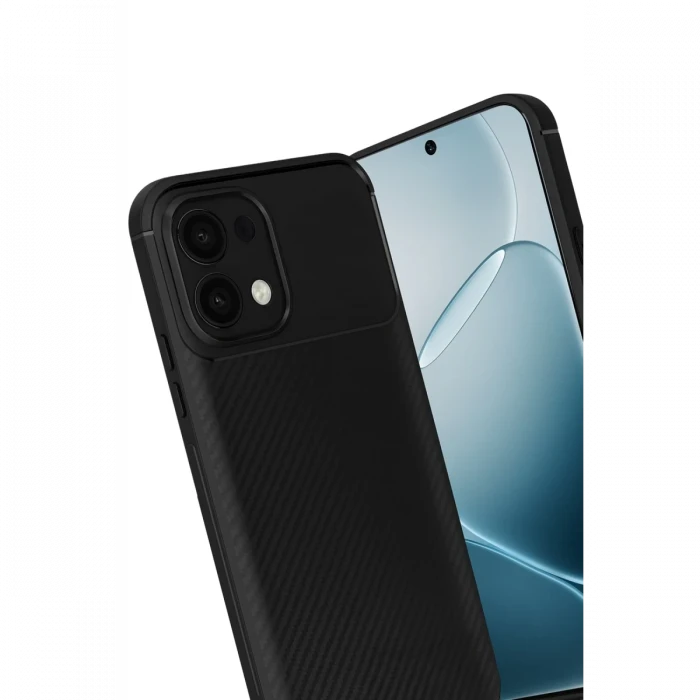 Oppo A6 Pro 4G Auto Focus Karbon Kapak - Siyah